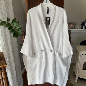 NWT Marla Wynne Oversized Knit Drama Kimono Shawl cardigan sweater Size Medium